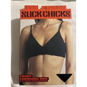 Slick Chicks Women's Front Fastening Adaptive Bra - Black Large New
